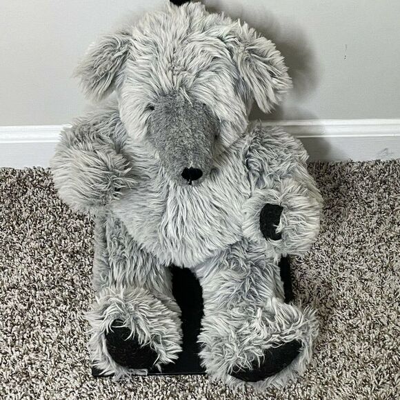 𝅺ORIGINAL Irene Heckel Grin Bear It #1090 Signed Jointed Mohair 20" Silver - Picture 2 of 7
